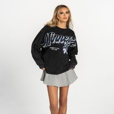 Women's The Wild Collective Black Minnesota Lynx Oversized Long-Sleeve T-Shirt