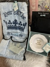 RARE VTG JUICY COUTURE HEIR TO THE THRONE BABY BATH SET TASTE LIKE COUTURE BOWL