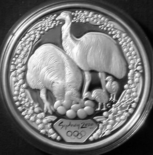 Australia 5$ Plata Prueba 2000 Sydney Olympics Emu 999Ag 1 02oz ASW