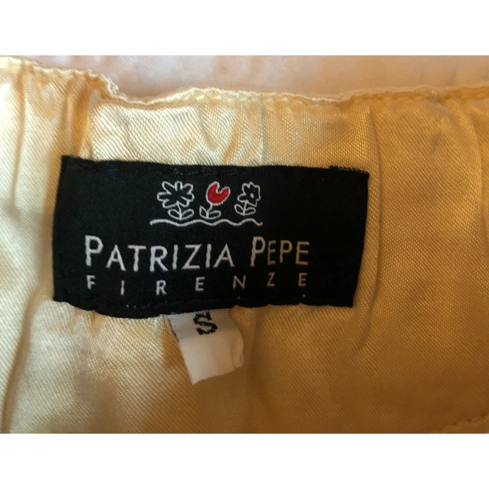 Patrizia Pepe Firenze Girls Yellow Pleated Skirt Size S (6) - Image 4 of 4