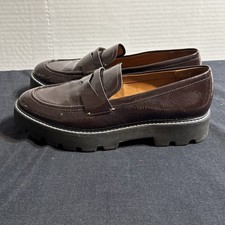 FRANCO SARTO Penny Loafers Balin Lug Sole Women's Size US 10 Medium Burgundy