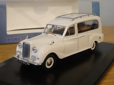 Oxford Diecast Austin Princess Funeral Hearse White Car Model Aph002 143