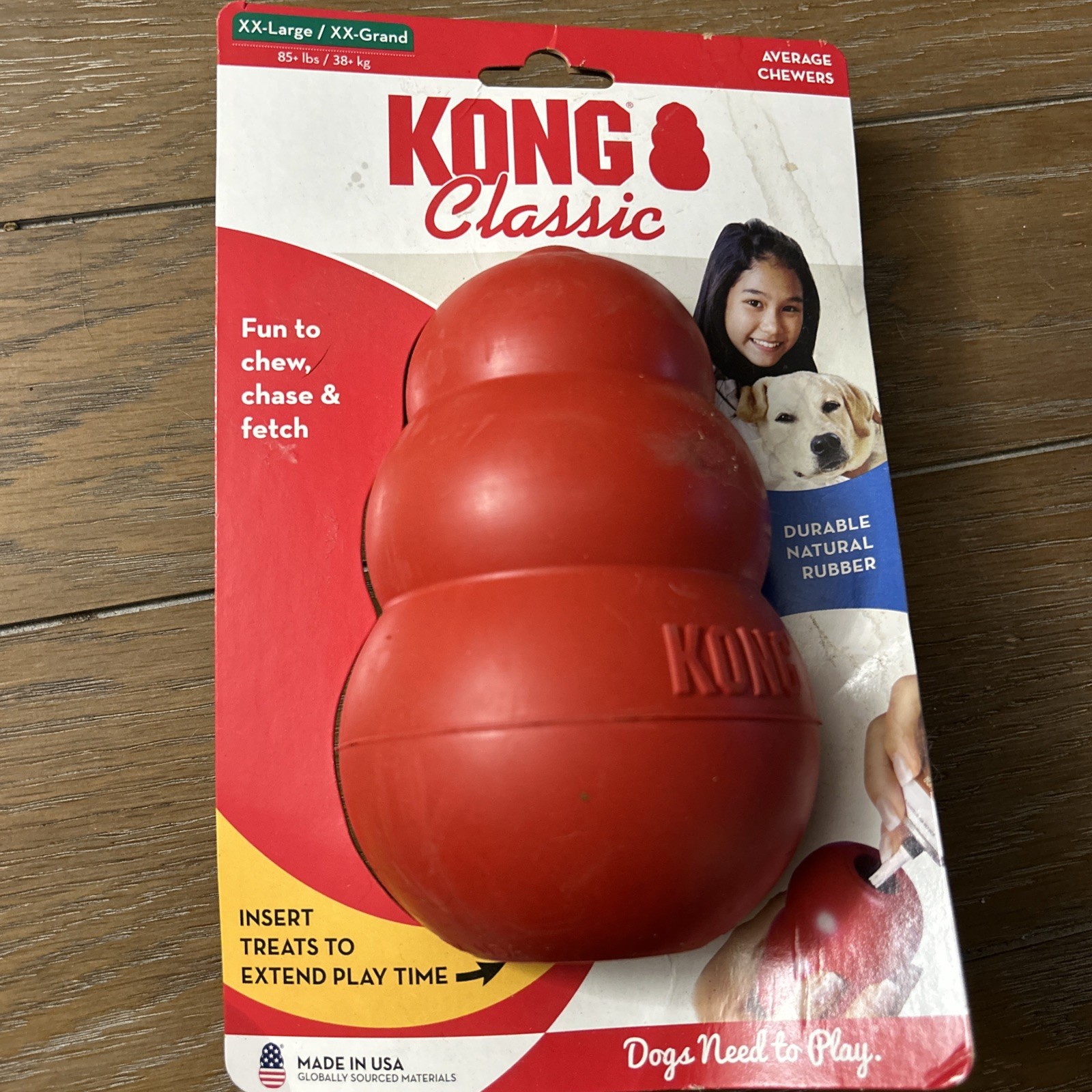 KONG Classic Dog Toy XX-LARGE Durable, natural rubber ￼