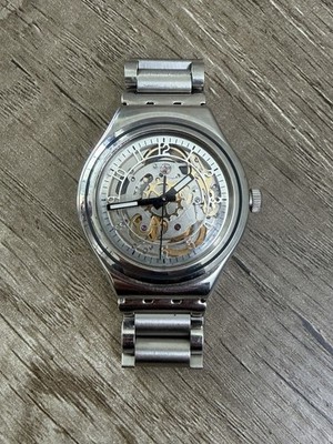 Swatch Irony Uncle Charly YAS112G Automatic Skeleton Dial 21 Jewels Swiss Watch
