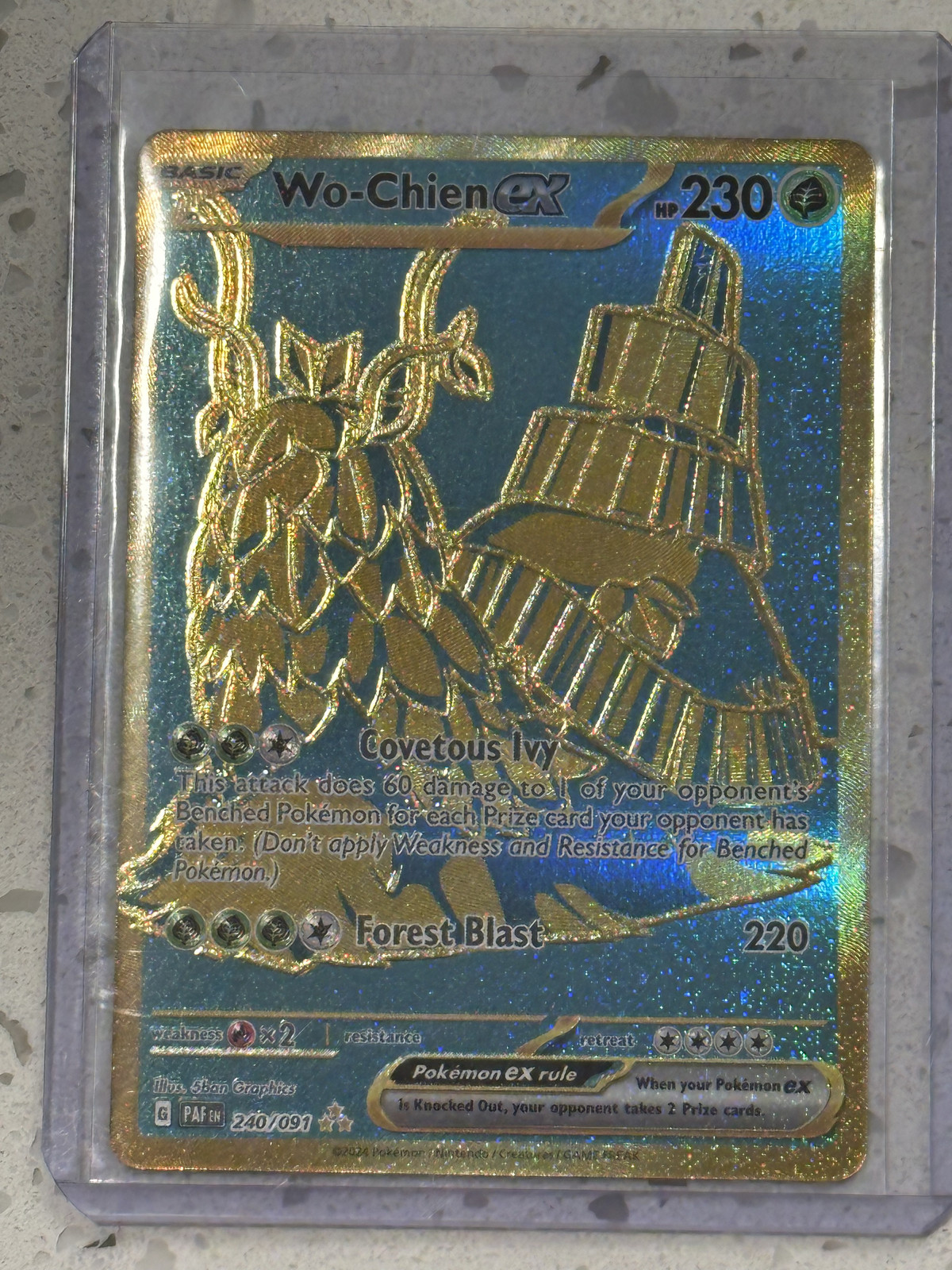 Wo-Chien ex 240/091 Sv: Paldean Fates Hyper Rare Holo NM