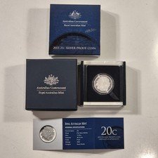 Australia 2013 Fine Silver Proof Platypus 20c Twenty Cents Coin