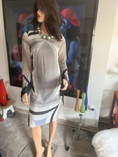 Genny Silk Chiffon dress beautiful print abstract easy to wear silk lining!