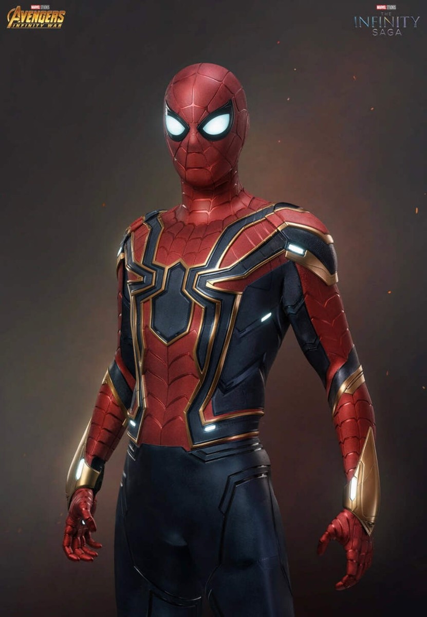 QUEEN STUDIOS Marvel Infinity Saga Spider-Man Iron Spider 1:1 Life