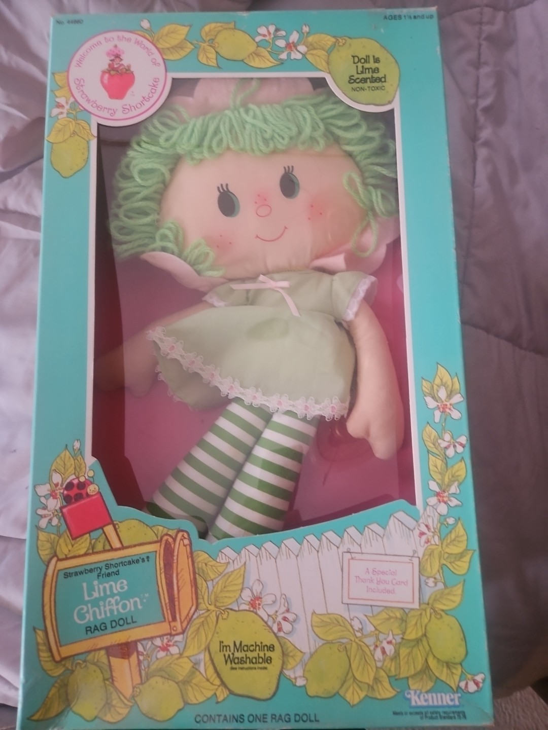 Vtg Open 1980 Kenner Strawberry Shortcake Lime Chiffon Doll & Parfait 43970
