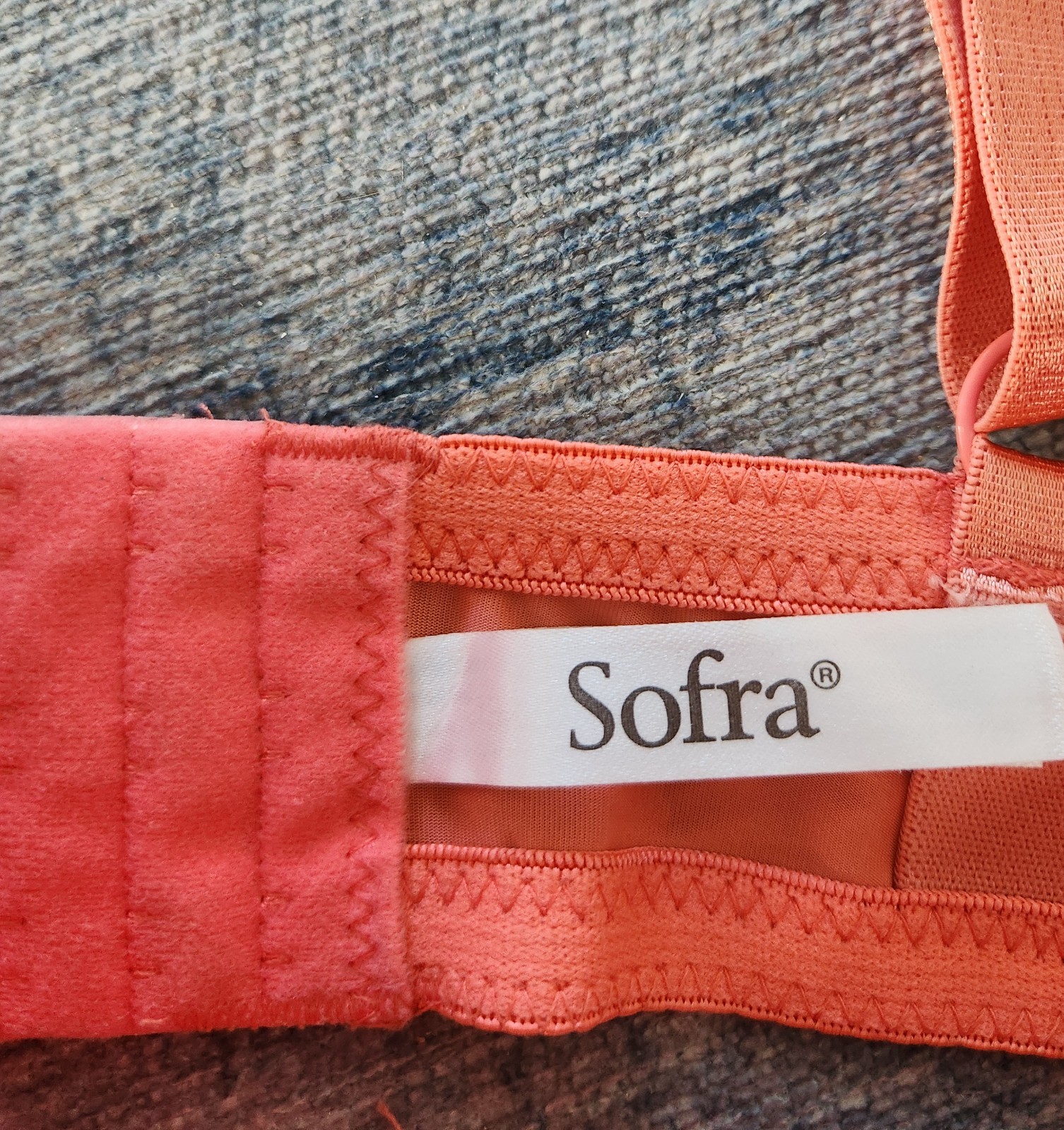 EUC! Sofra lace, orange light padded underwire br… - image 4