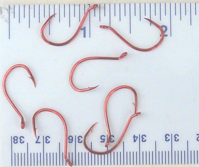 1000 Danielson Hcbor Rot Chrom Octopus Fisch Angelhaken Größe 4 - 1000 Haken