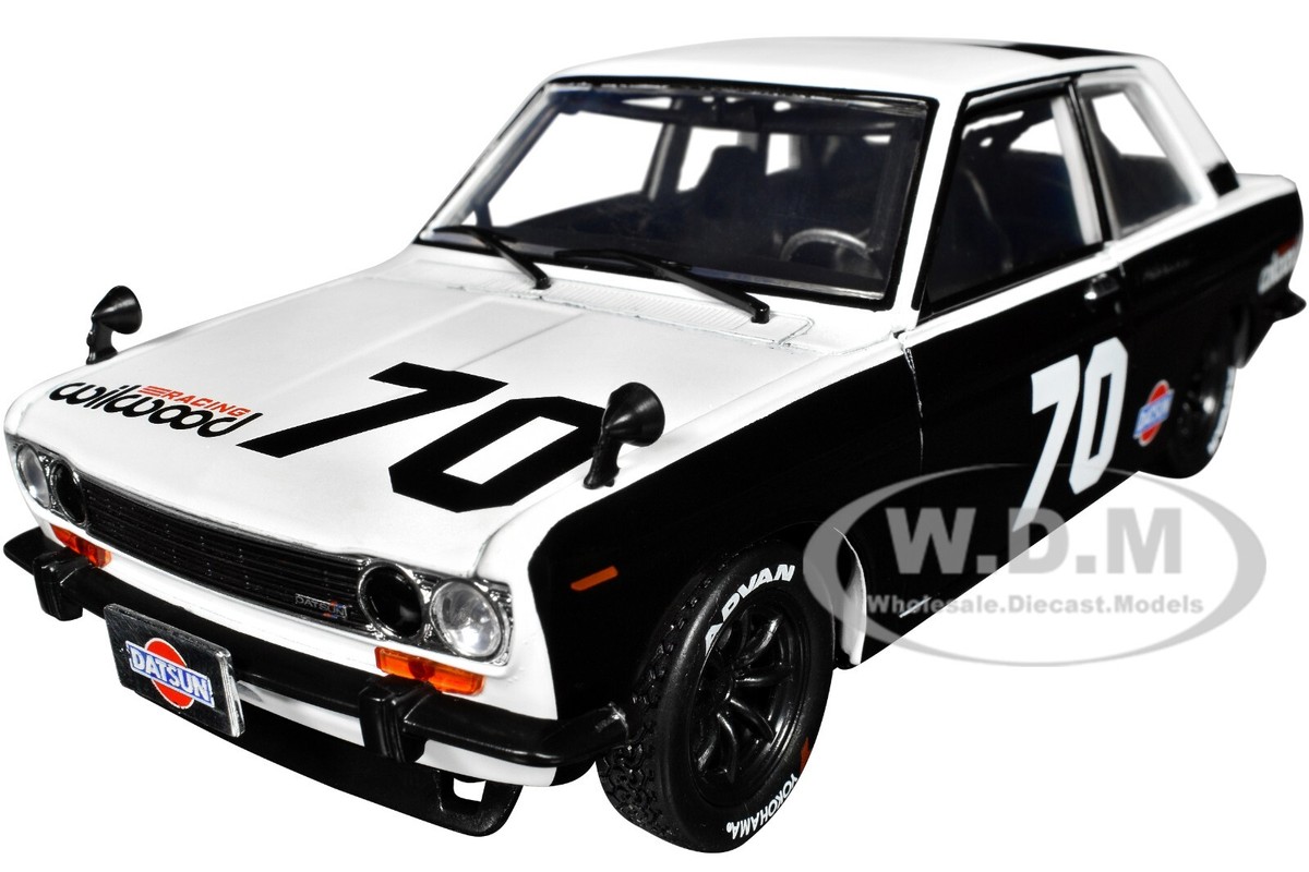 自動車 DATSUN 510 1/25 1970 DATSUN 510 #70 BLACK & WHITE 