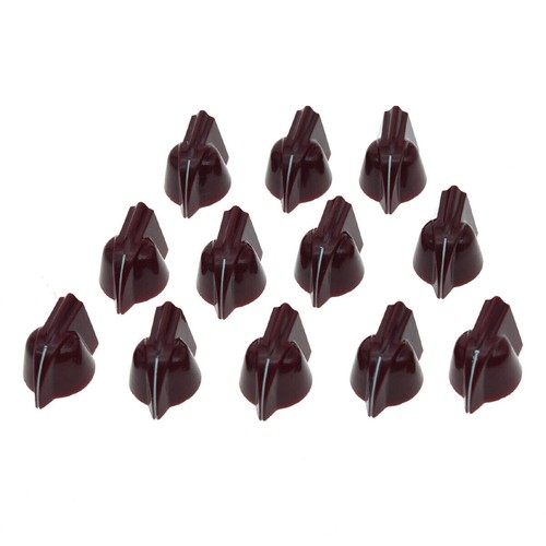 12-Pack 1/4" Vintage Raised Mini Chicken Head Knob AMP Effect Pedal Pots Knobs - Picture 22 of 49