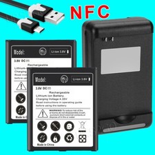 2x 6270mAh NFC Lithium Battery Wall Charger USB Cable f Samsung ATIV SE SM-W750V