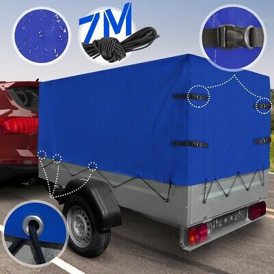 LINSOCLE Telone Per Rimorchio, 214 X 122 X 13 Cm, In Tessuto Oxford 420D, Impermeabile, Antivento, Antistrappo, Per Molte Auto, 750 Kg