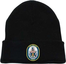 CG-67 USS Shiloh Black Long Beanie Skull Cap