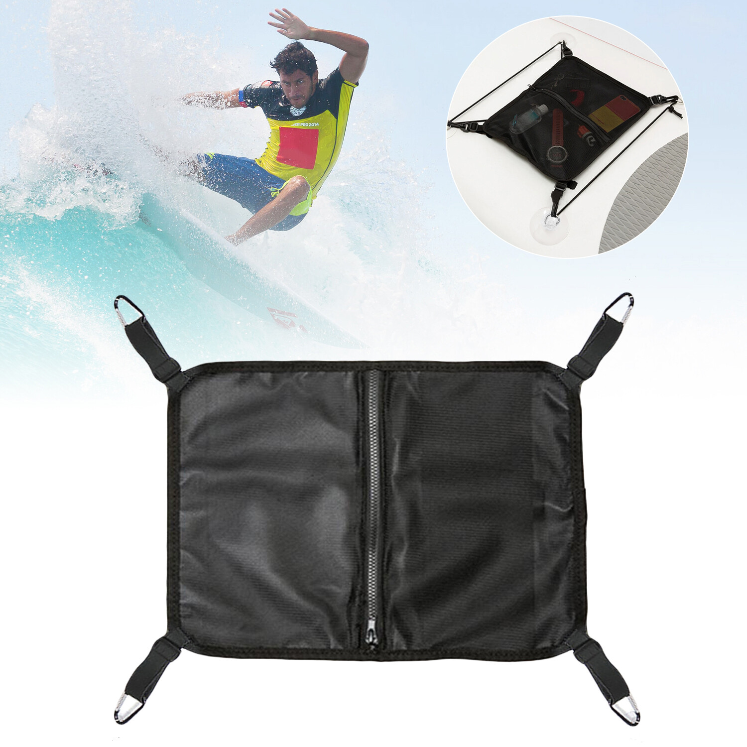 Stand Up Paddle Board Deck Bag Canoe Rafting Surfboard Storage Mesh