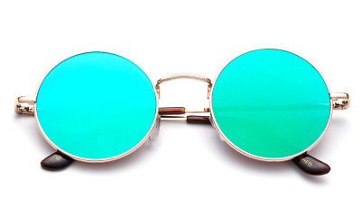 Classico Rotondo John Lennon Occhiali Uomo Donna Flash Lenti a Specchio  UV400 | eBay