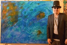 Mark Little,  Original, painting,60”x48”Acrylic,Abstract,pop Art,modern,large XL