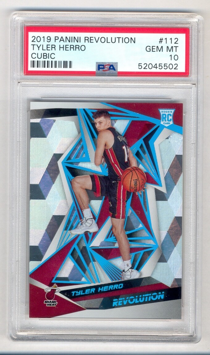 TYLER HERRO 2019-20 PANINI REVOLUTION CUBIC ROOKIE RC #13/50 PSA 10 GEM MINT