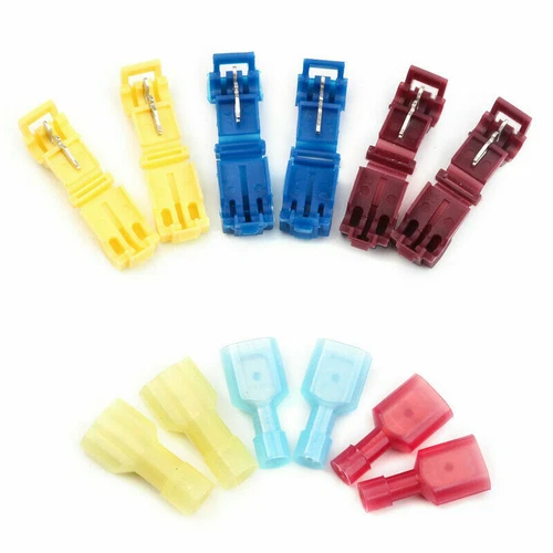 480PCS Insulated T-Tap 22-10 AWG Quick Splice Wire Terminal Combo Connectors Kit - Picture 3 of 10