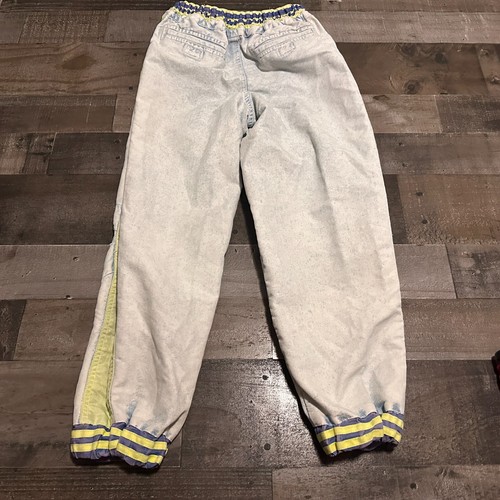 VTG 90s Bugle Boy Drawstring Jeans Light Wash Elastic Size Large 26x23 Youth? - Picture 3 of 9
