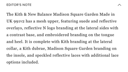 New Kith x New Balance 991v2 MiUK Madison Square Garden - Size 9.5 - NB991KT2 - Picture 12 of 12
