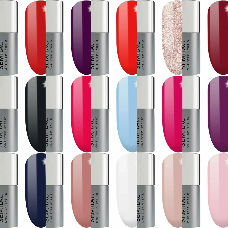 Semilac One Step Hybrid Gel Polish 5ml UV LED Polish 3 in 1 All Colours