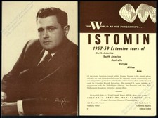 1957 Eugene Istomin photo piano recital tour booking vintage print ad
