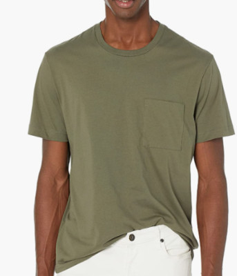 NEW Goodthreads Men's Slim-Fit Cotton Crewneck T-Shirt Green Size Medium
