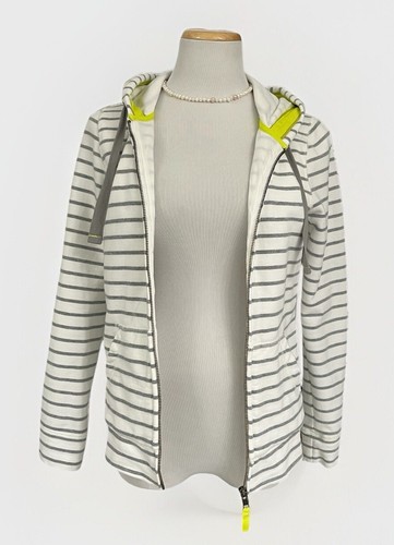 Boden Womens White Gray Striped Full Zip Hoodie Sweatshirt Jacket Yellow US 4 - Picture 10 of 10