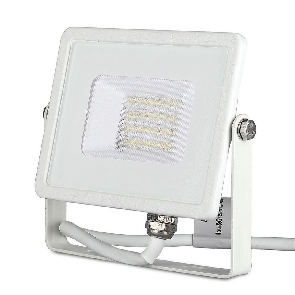 1 pz 20W LED Floodlight SMD Samsung Chip White Body 6400K
