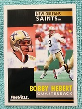 1991 PINNACLE BOBBY HEBERT #53 NEW ORLEANS SAINTS