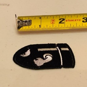 Super Mario Bros patch to sew jacket nintendo video game NES Bullet Bill vtg eye