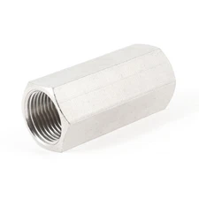 3/8" PT Female Thread Dia Full Port One Way Air Check Valve Silver Tone