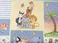 bazooples jungle babies fun fabric elephant 19 by 15.5 inch new