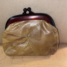 VINTAGE PURSE WITH BAKELITE CLOSURE is very old and in good condition 