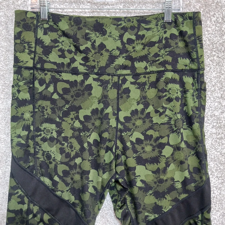 Nicole Miller Leggings Womens 3XL Floral Camo Sporty Army Yoga Active - Image 2 of 4