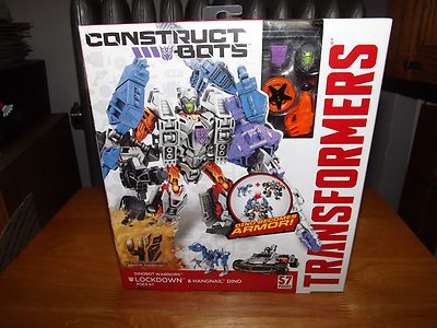 TRANSFORMERS CONSTRUCT BOTS LOCKDOWN & HANGNAIL DINO NIP 2013