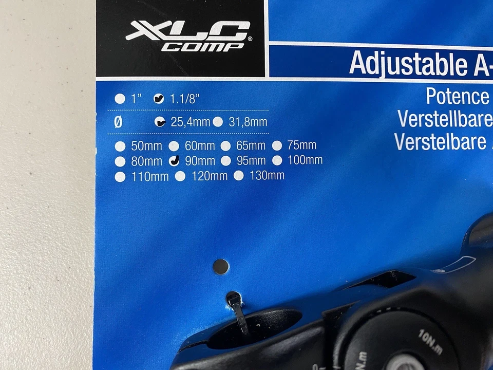 XLC COMP ADJUSTABLE A-HEAD STEM 1.1/8" 90MM - Image 2 of 4