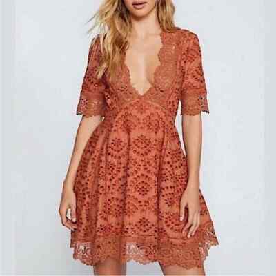 nightcap red lace dress Wisteria Midi Dress