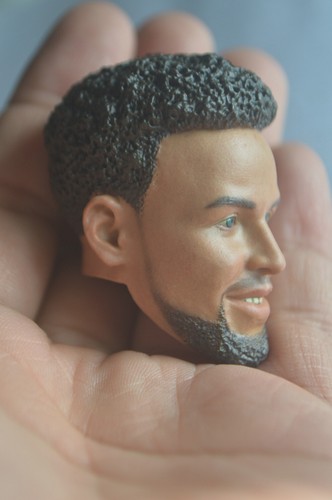 1/6 Stephen Curry Smile Head Sculpt for 12" HT PH COO Male Soldier Figure Body - Picture 2 of 19