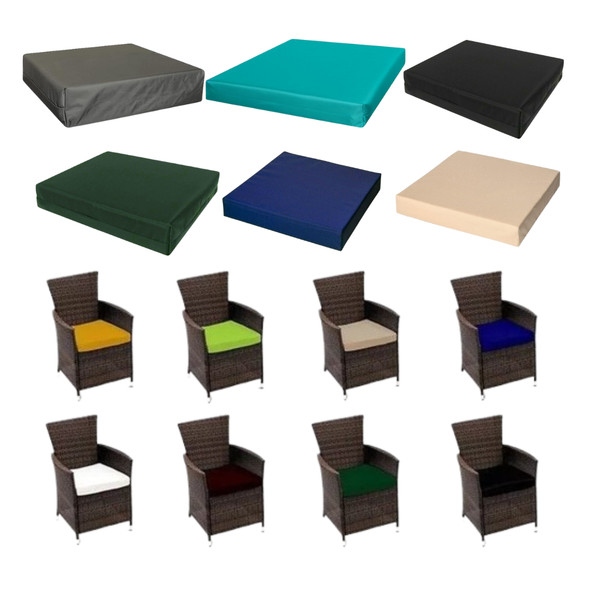Muebles de jardín de ratán de exterior Sillón Almohadillas de asiento Cojines de silla de patio Confort
