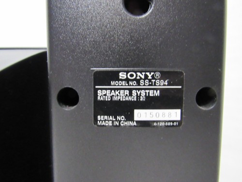 Sony Surround Sound Speaker System Model SS-CT91, SS-TS92-2pcs, SS-TS94-2pcs - Picture 9 of 11