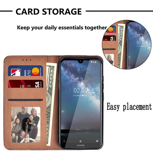 PU Leather Stand Wallet Cover Case For Nokia 4.2/6.2/7.2/G10/G20/G42/C21/C2/C32 - Picture 6 of 16