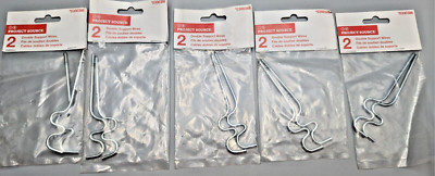 5 PACKS ( 10 PIECES) PROJECT SOURCE Zinc Steel Double Curtain Rod Brackets