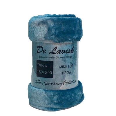 Teal Soft Fleece Throw 200cm x 150cm | Luxury Throws and ...