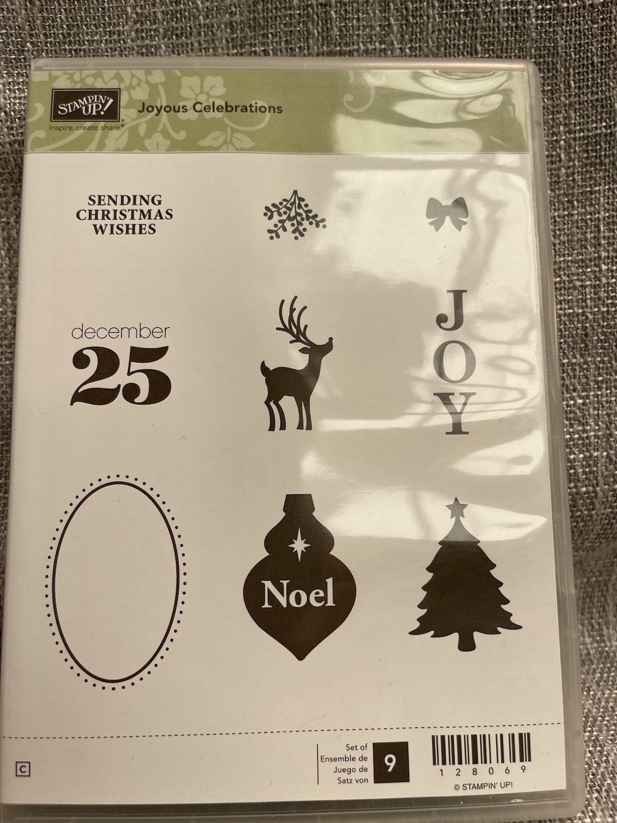 Stampin Up Joyous Celebrations Reindeer Noel Christmas Tree Stamp Set