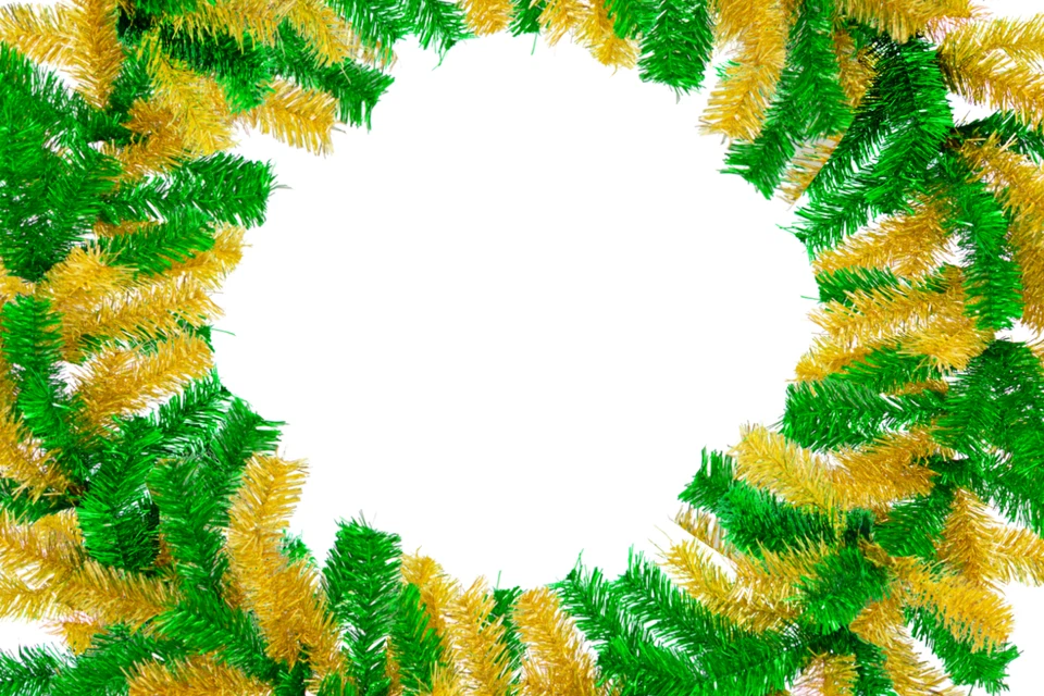 18'' St. Patrick Day Tinsel Green&Gold Wreath Front Door Hanging Indoor Outdoor - Image 3 of 4