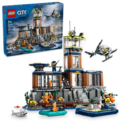LEGO 60419 City Police Prison Island Building Toy (980 Pieces)